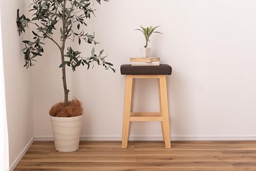 AZUMAYA Bambi High Stool, Brown, CL-789CBR