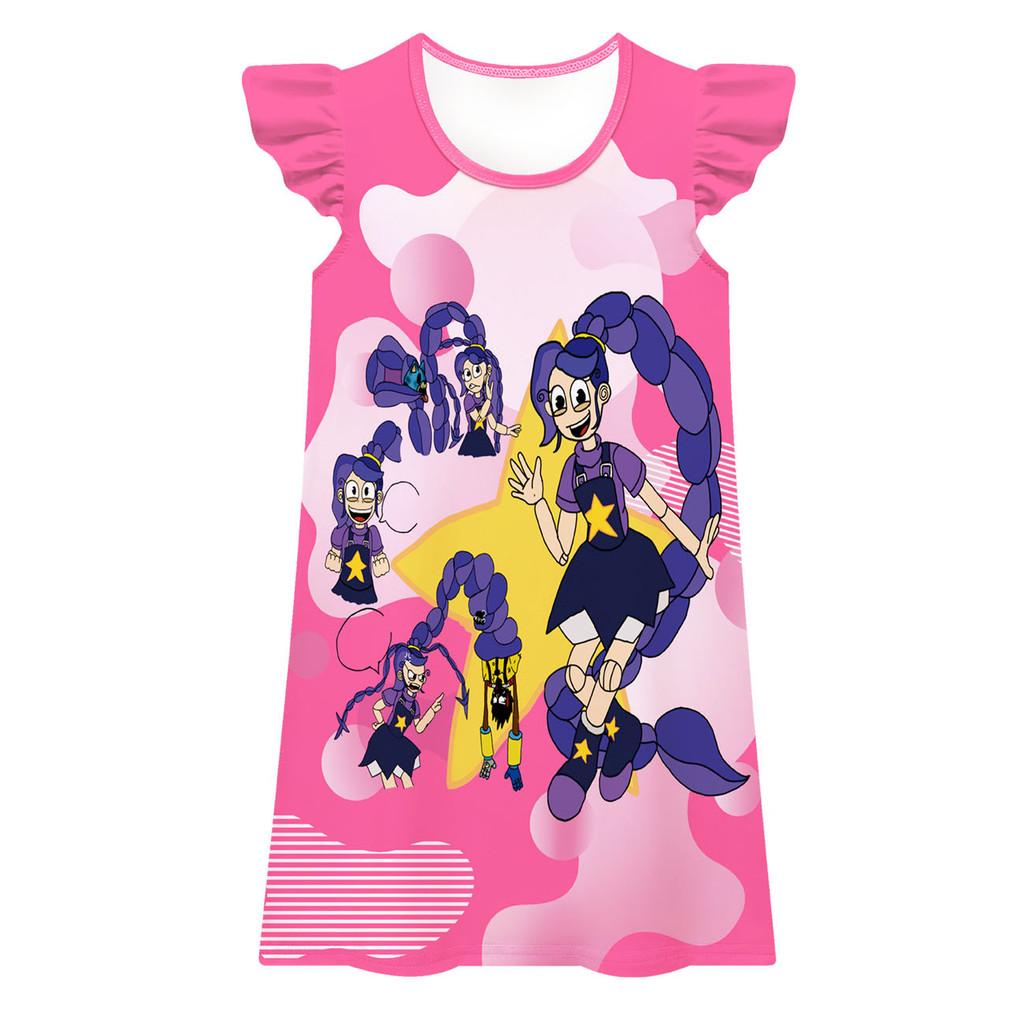 83052 Kids Girls Bobi Lily Lovebraids Print Short Sleeves Dress 100cm розы красного