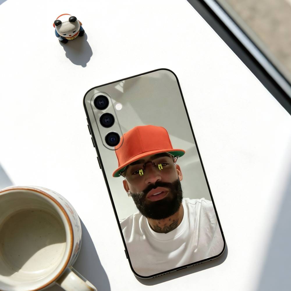 Anuel AA Phone Case Black Silicone Soft For Samsung Galaxy A73,A72,A71,A70,A53,A52,A51