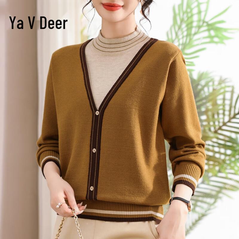 

Yalu Women s Half-High Neck Knitted Pullover 2XL