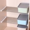 Expandable Closet Storage Rack 25?40cm Adjustable 24cm Wide Stainless Steel Nail Free Installation