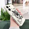 Sketch Heart Phone Case For Xiaomi Redmi Note 14 13 12 12S 11 11S 10 10S 9 9S Pro Plus 4G 5G Liquid Silicone Cover