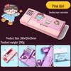 Multifunctional Calculator Pencil Case: Large Capacity Plastic Stationery Box for Primary School Students