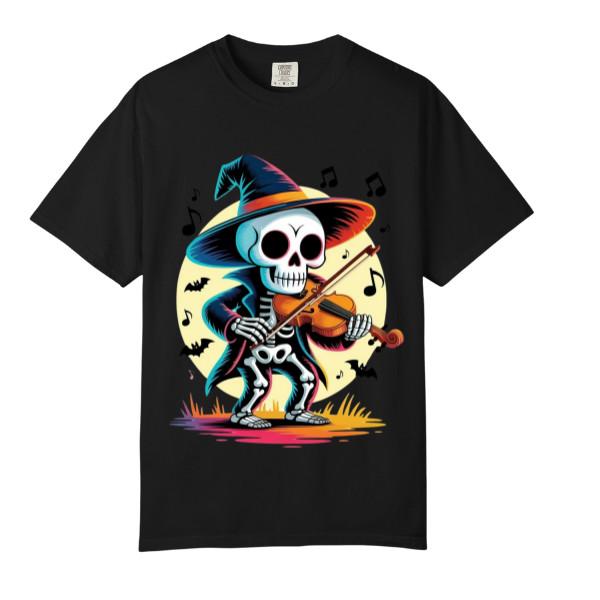 Moon Skeleton Graphic T-Shirt, Comfort Colors T Shirt, Unisex Streetwear Tee S разноцветный