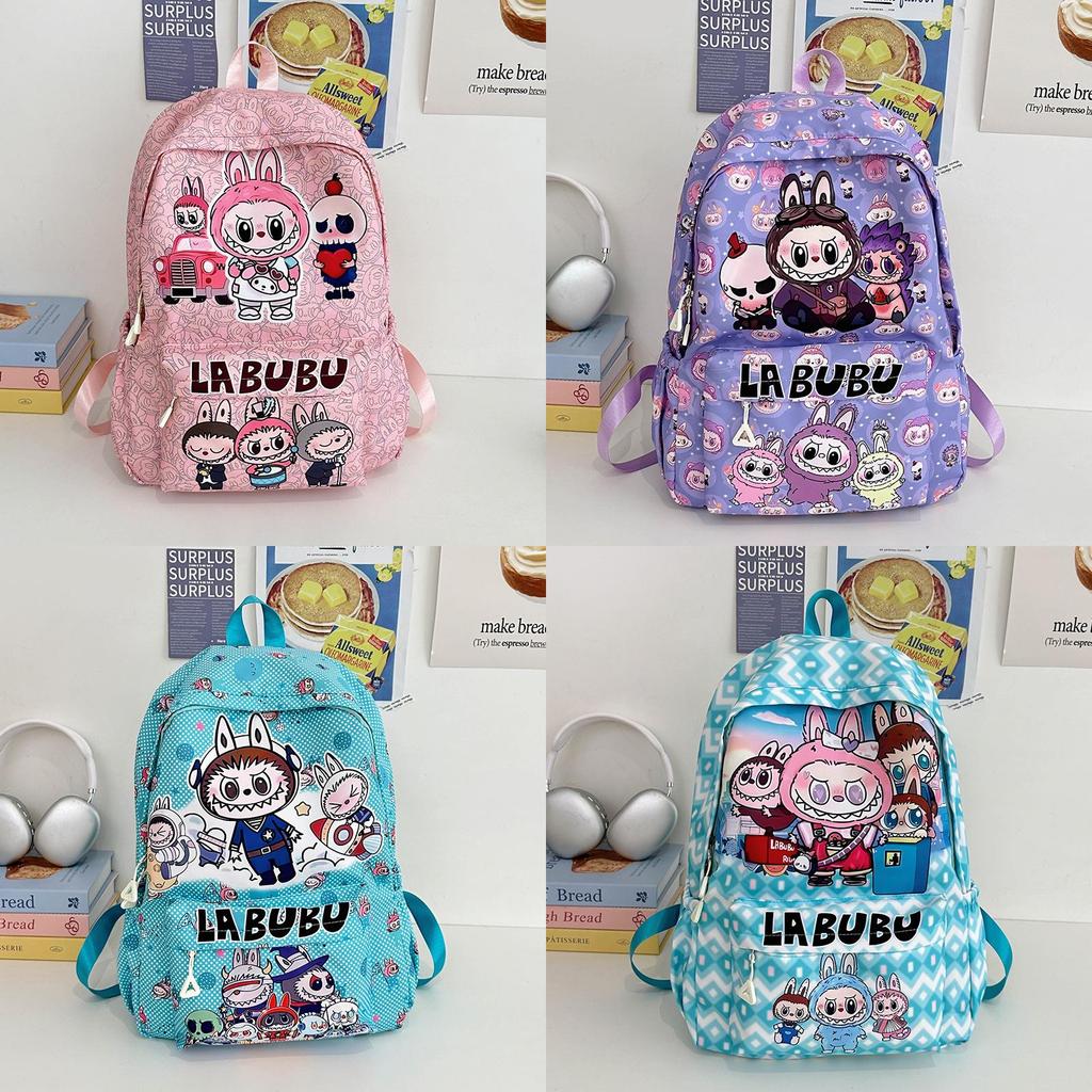 Kids School Backpack Durable Nylon Breathable Cartoon Animal Print Lightweight Bag For Elementary Students