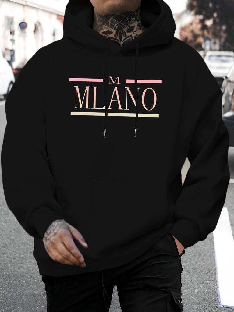 New Arrival for Summer 2026: unisex European and American Style Casual Versatile Fashion Hooded Sweatshirt. Features a Print with a Simple and Elegan