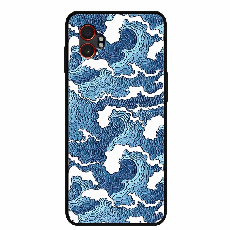 For Samsung XCover7 Pro 3D Case Soft TPUSilicone Bumper Protector Relief Flower Emboss Phone Cover Funda Galaxy XCover 7 Pro
