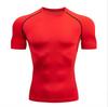 Men Gym Sport T-shirt Compression Elastic Quick Dry Tight Sweat-Wicking Breathable Jogging Running Fitness Athletic Workout Tee