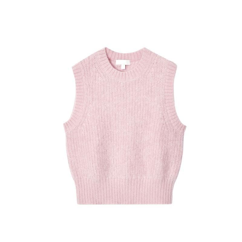 CS 25 Spring New Women's Clothing Standard Edition Short Mohair Blended Knitting Vest Jacket 1202718