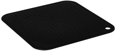 Shimomura Kogyo Made In Japan Kitchen Bar Soft Cutting Board Made In Niigata 200 X 200 X 2 Mm Black KIB-604 Tsubame-Sanjo