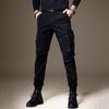 American Style Men's Buttoned Overalls: Thin, Functional, Tactical, Unisex Casual Pants with Cuffs