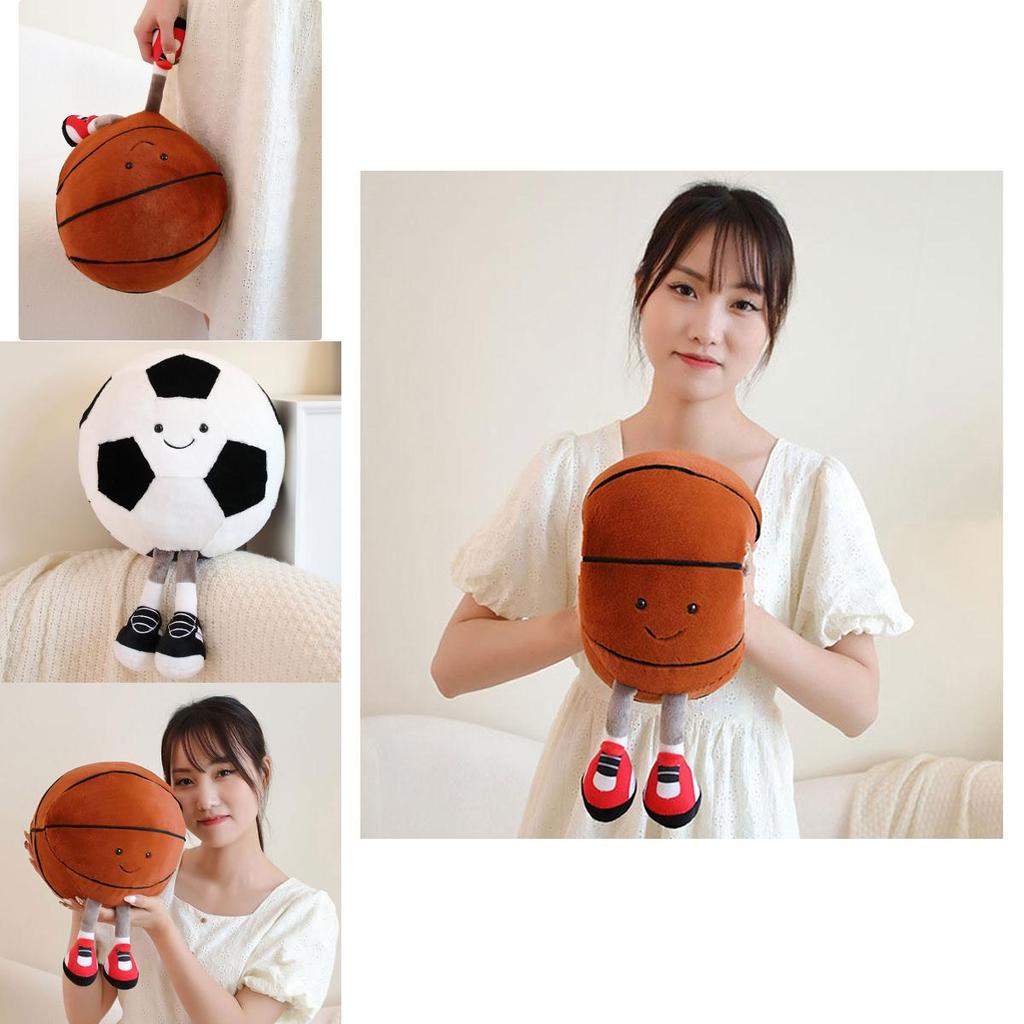 Cute Cartoon Animal Plush Toy Football And Basketball Baby Doll Soft And Cuddly Stuffed Toy For Babies