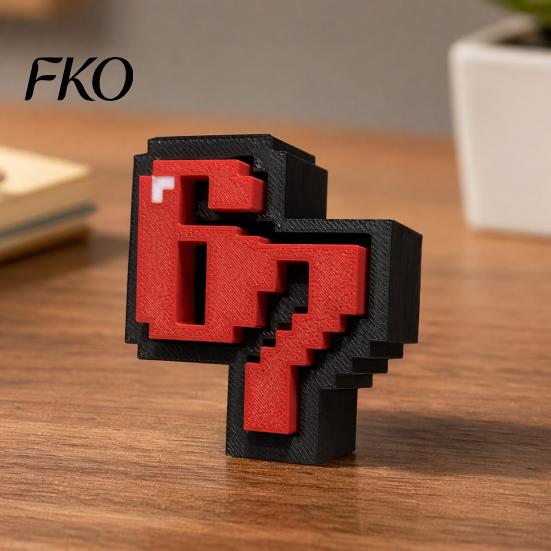 Solid Base Display Decor 3D Printed 67 Clicker Fidget Toy, Pixel Art Desk Decor, Stress Relief Sculpture with Matte Craft Accessory Base, for