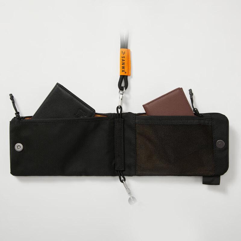 SANWA SUPPLY Shoulder Bag, Crossbody Bag, Phone Bag, Wear-Resistant Outdoor Sport Bag, Black