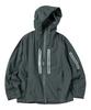 Travel Waterproof Zipper Hooded Jacket Khaki Charcoal