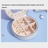PU Jewelry Box with Mirror Necklace Ring Holder Earrings Ear Studs Organizer Gift Packaging Case Travel Business