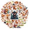 35-150pcs Cartoon Ox Graffiti Sticker Kawaii Animal Decals Laptop Helmet Luggage Guitar Aesthetic Stickerss
