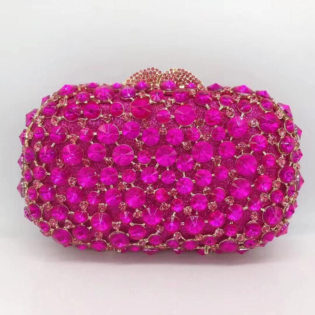 White/Silver Clear Stone Women Bags Crystal Wedding Party Evening Clutches Purses For Women Prom Minaudere Diamond Bridal Clutch