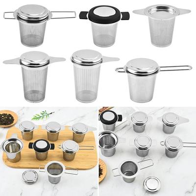 Wiederverwendbarer Kaffeefilter aus feinem Edelstahl-Netz, Blätter-Gewürzfilter, Teefilter