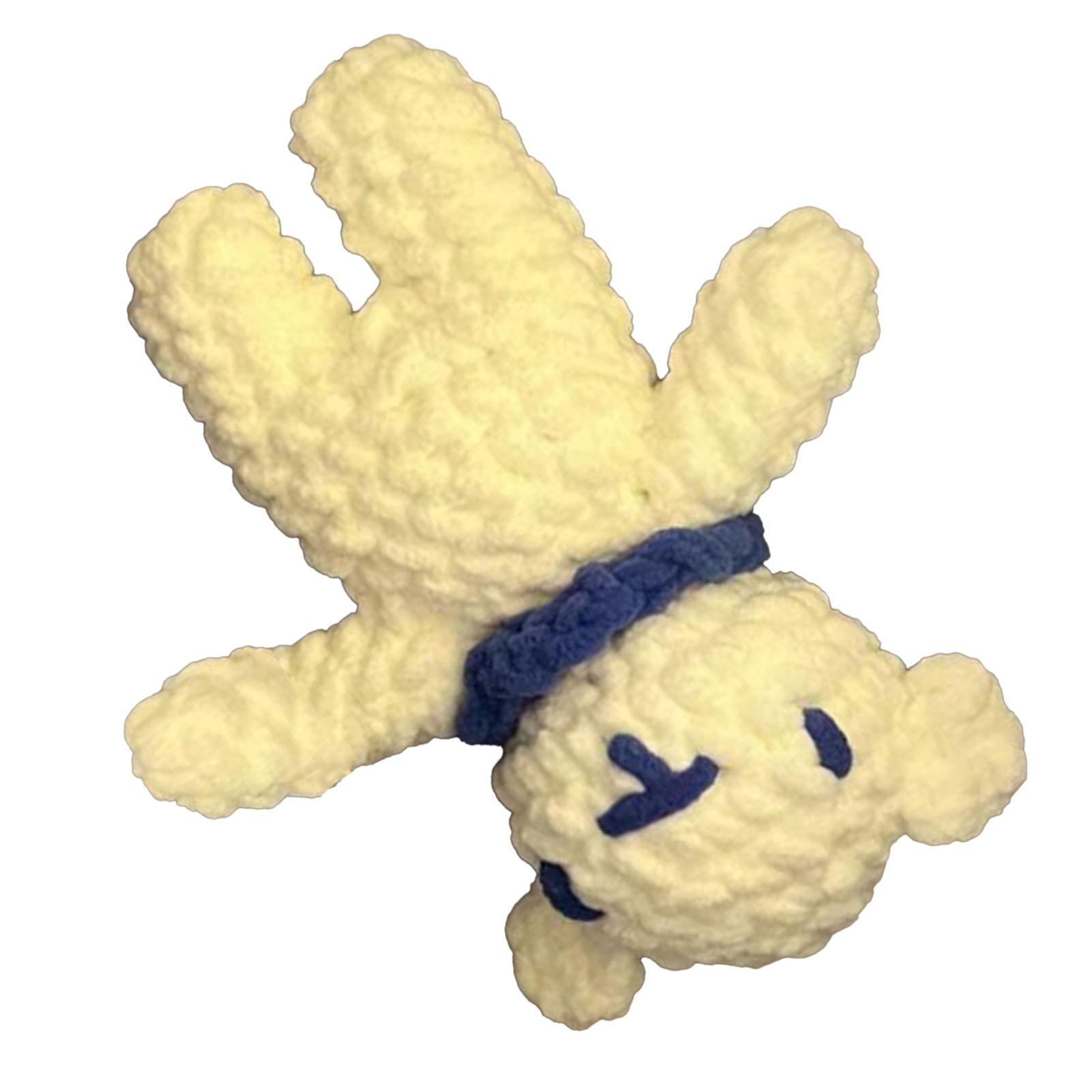 

Набор для вязания крючком медведя для детей и взрослых, набор для вязания крючком из хлопка, набор для вязания крючком животных для мастерской по рукоделию молочный белый