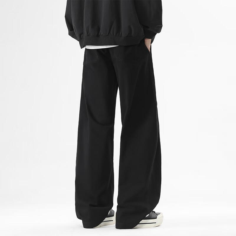 VUUG Pánské retro plisované bavlněné cargo kalhoty se širokými nohavicemi