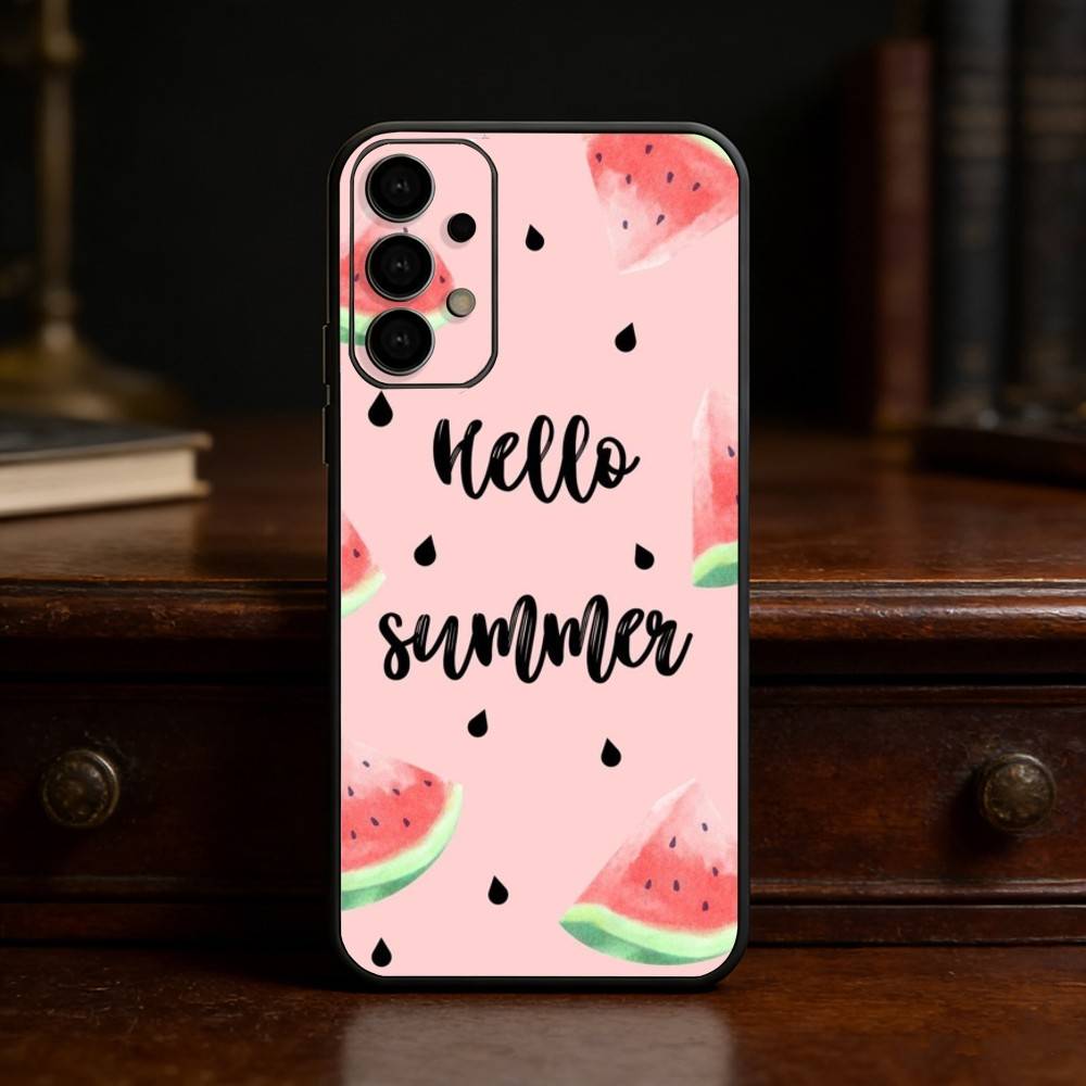 Watermelon Art Phone Case For Samsung S25,S24,S21,S22,S23,S30,Ultra,S20,Plus,Fe,Lite Black Shell