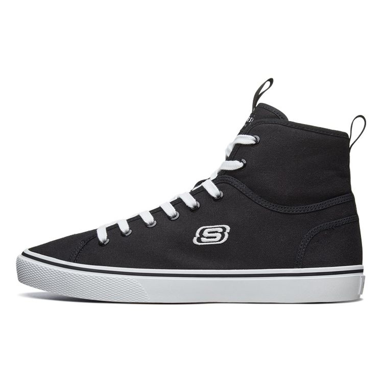 Skechers Lifestyle Round Toe Lace-Up High-Top Sneakers Men sneakers Black 666110-BLK 45.5
