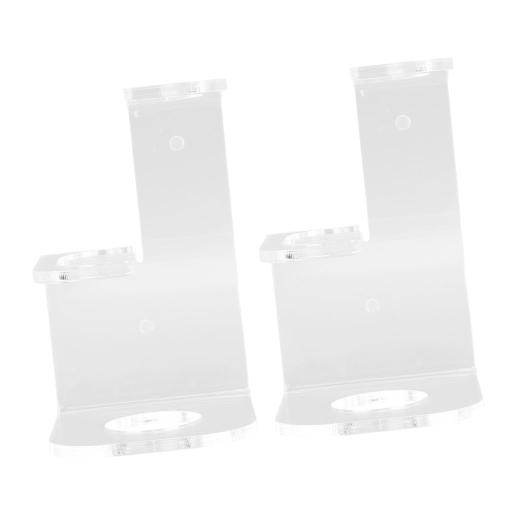2PCS Lightsaber Wall Mount Stand Acrylic Vertical Displaying Light Saber Holder Rack for Home Halloween Decoration