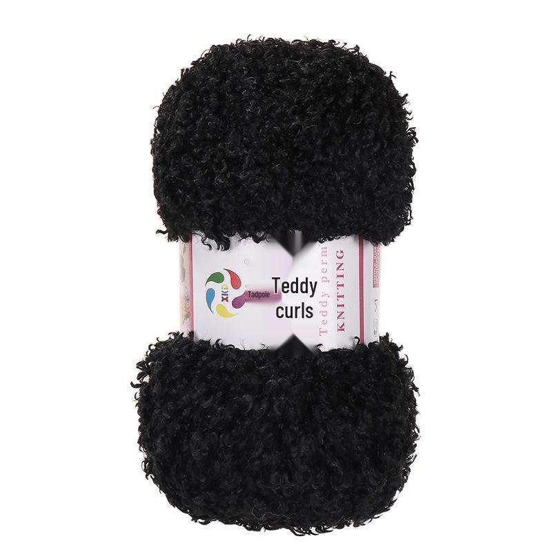 Curly Faux Fur Plush Yarn for DIY Hand-Knitting - Teddy, Doll Accessories, Scarf, Hat, Vest, Thick Coral Fleece
