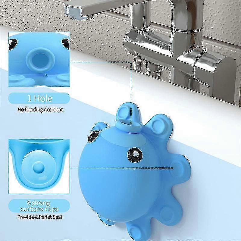 Bathtub Overflow Drain Cover Tub Soak Bath Overflow Suction Cup Seal Bathroom Spa Accessories Adds Inches of Water for Deeper Bath