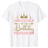 Birthday Princess T-shirt DAD MOM Uncle Aunt Family Gathering Tops Girls Birthday Party Tshirt Short Sleeve Black White Tee