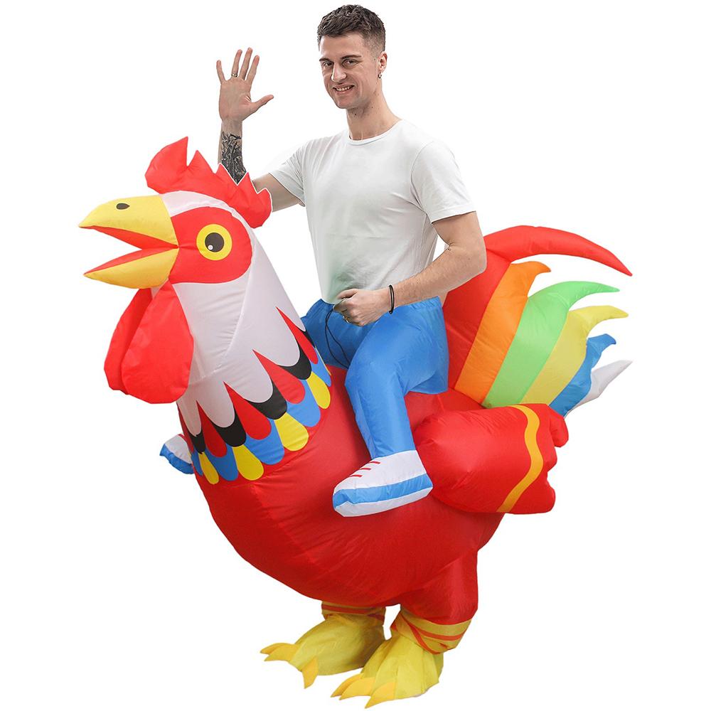 Adult Funny Inflatable Big Rooster Costume Mascot for Halloween New Year Easter Carnival Party Cosplay Inflatable Suit