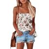 Women's Fashionable And Sexy Backless Elastic Floral Print Strapless Slimming T-shirt Top