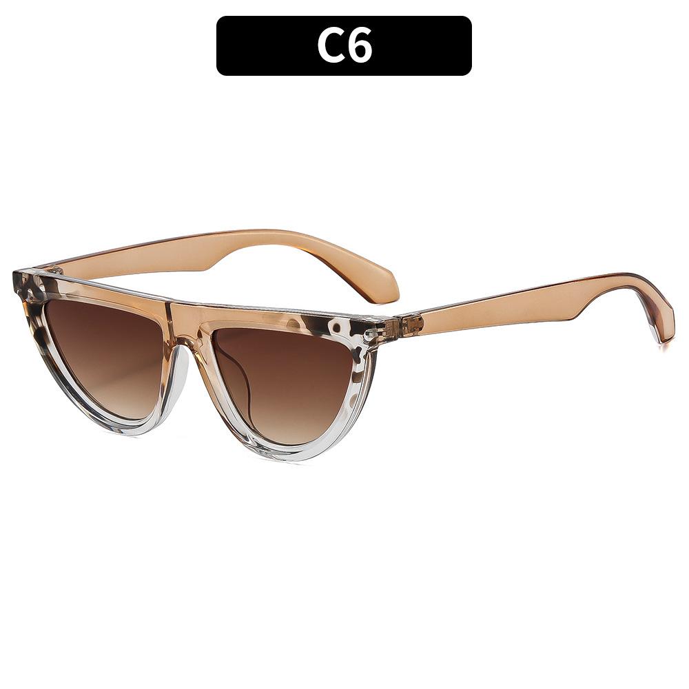 Women's sunglasses - unisex fashion half-moon cat eye sunglasses