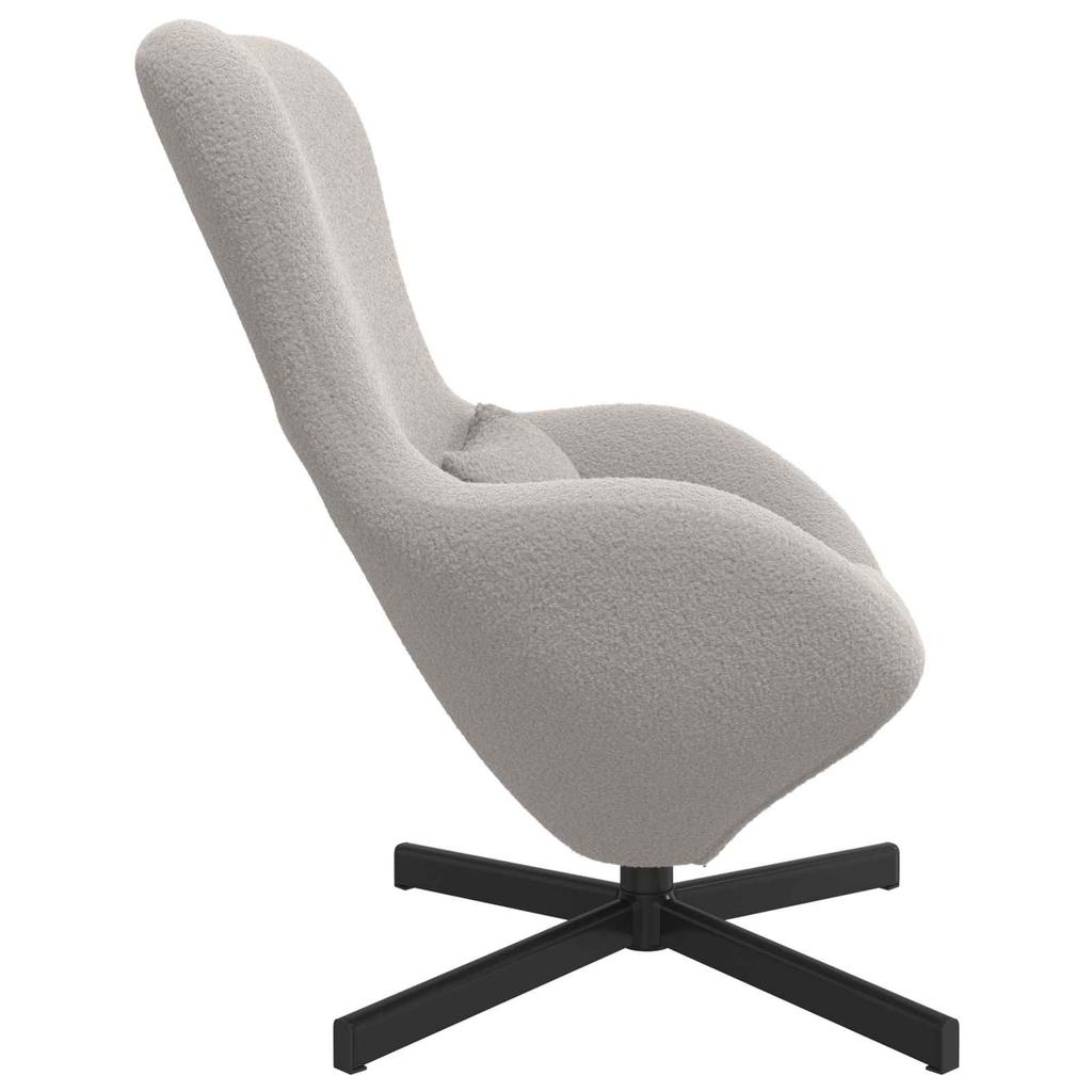 Egg Chair Light Grey 63 X 73 X 90 Cm Fabric