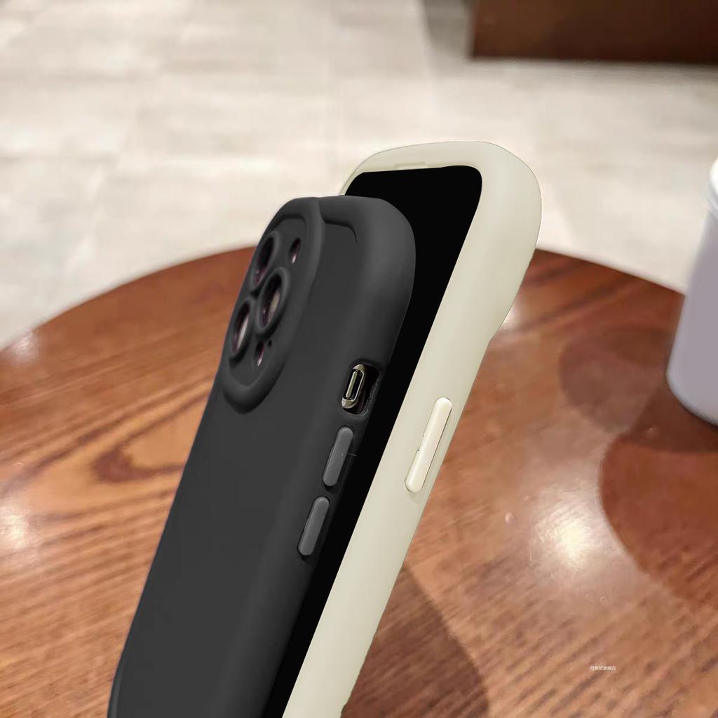 Silicone Case For iPhone 16 15 14 13 12 11 Pro Max X XR XS Max 8 7 Plus SE Camera Lens with Screen Protector Cover