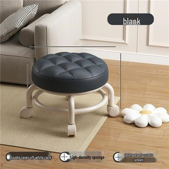 Rolling Pulley Stool for Home, Kids, Internet Celebrities, Soft, Simple Design, Ideal for Grout, Manicure, Pedicure.