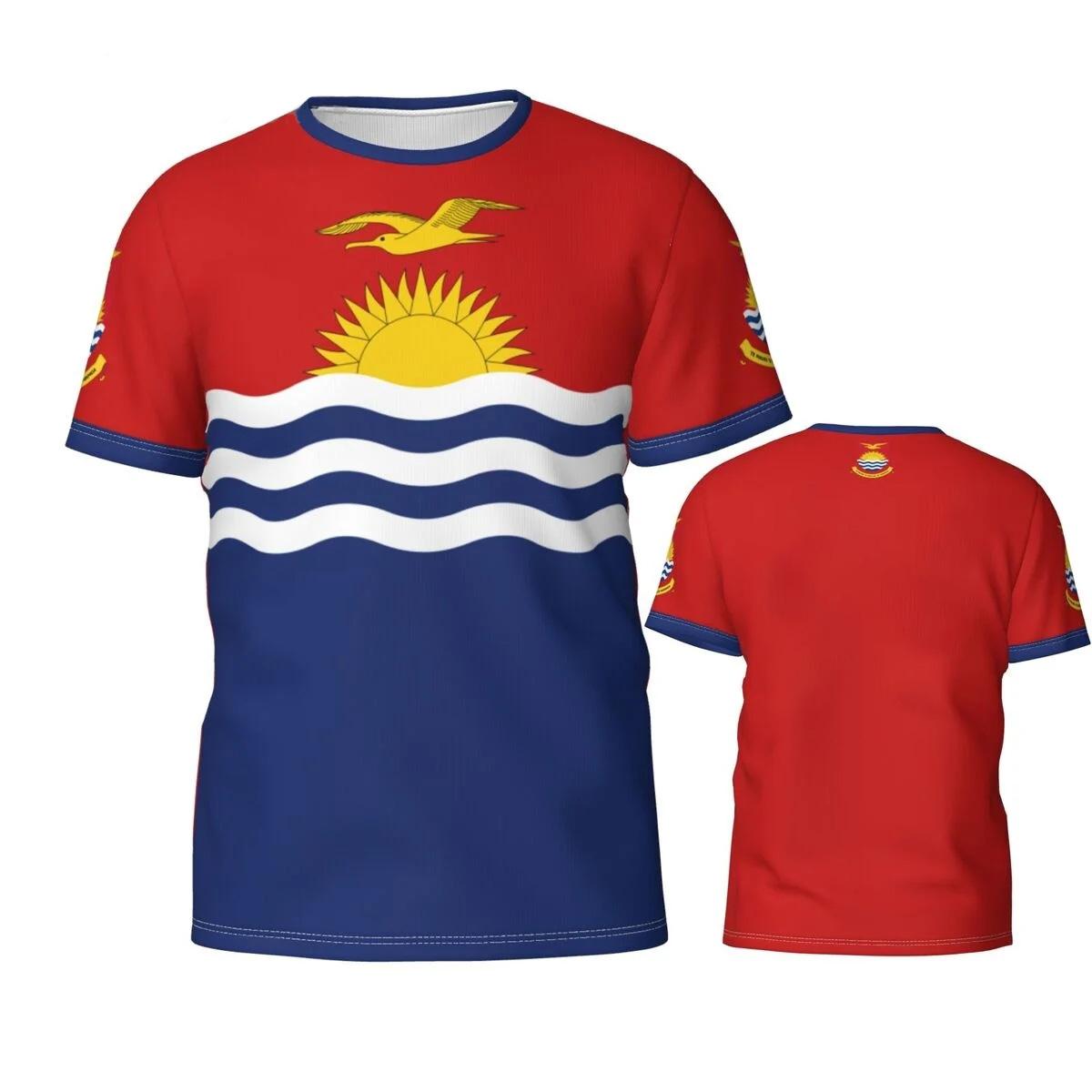 Kiribati Flag Badge Graphic T Shirts Football Sports 3D Printed T-shirt Men & Women Soccer Team Jerseys Clothing Gift for Fans S