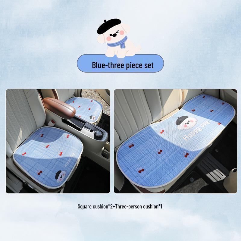 Cherry Cartoon Dog Car Seat Cushion for Ford EcoSport, RuiSi, Focus - Year-Round Use