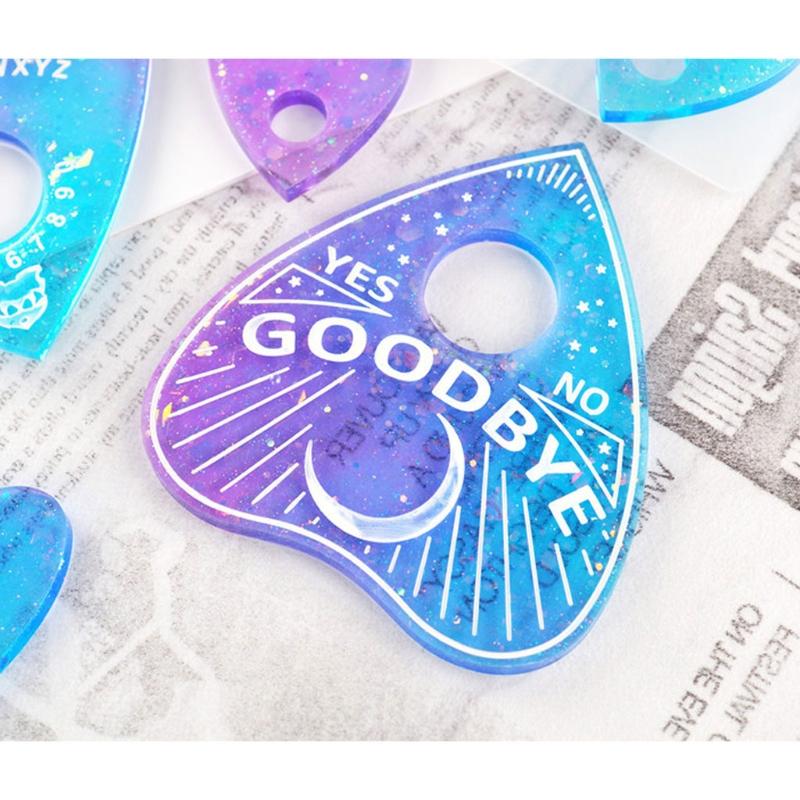 DIY Gothic Hexerei Board Tag Schlüsselanhänger Silikon Epoxidform DIY Schlüsselanhänger Anhänger Schmuck Bastelform für Geschenk