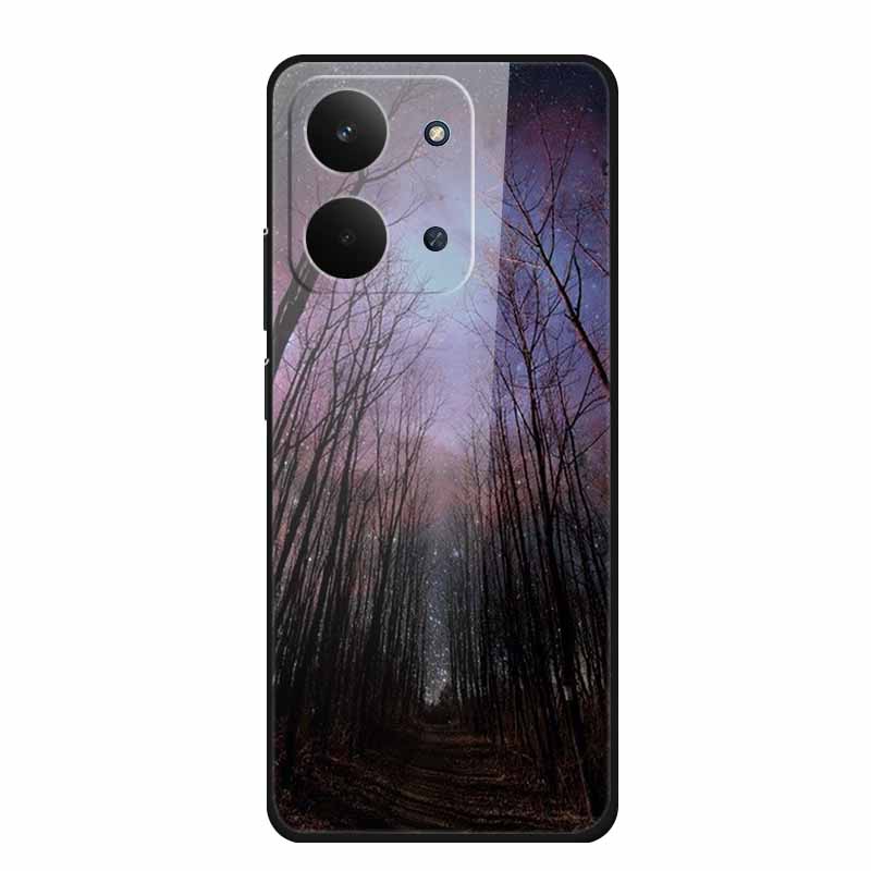 Xiaomi Redmi 15C 4G Kılıfı İçin Cam Arka Kapak 15 C Kılıf Sert Temperli Cam Kılıf Redmi 15C Telefon Kılıfı İçin Redmi15C Yumuşak Tampon