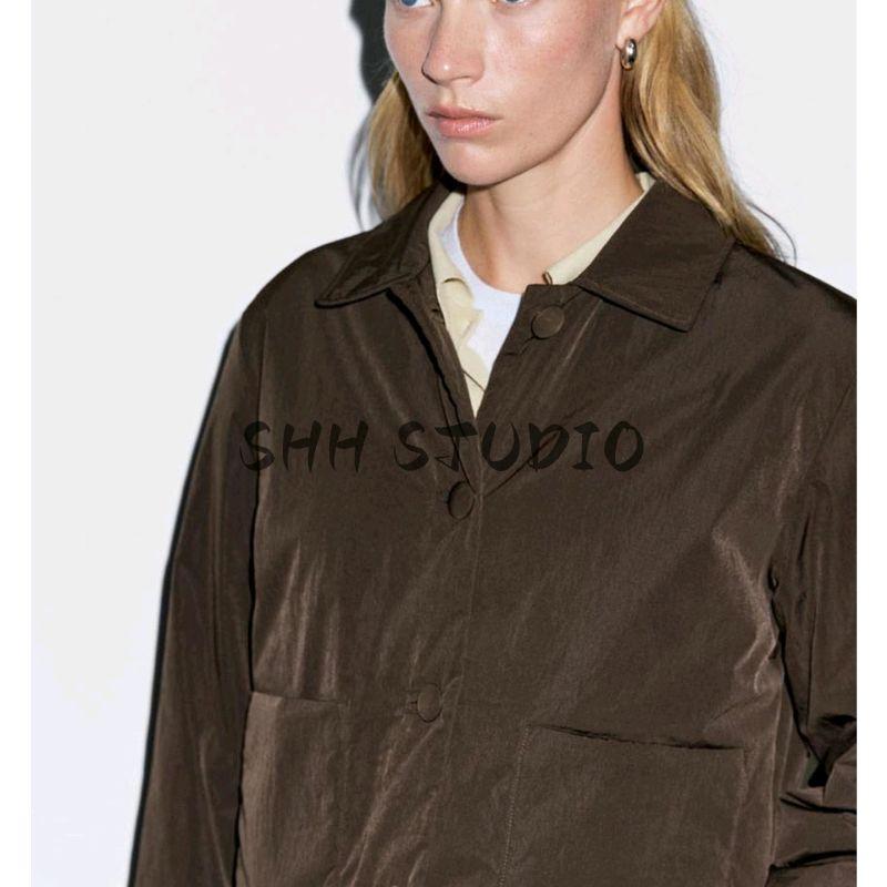 MD Autumn New Women Clothes Can Be Luoli Style Casual Warm Short Lapel Long Sleeve Cotton-padded Jacket Outerwear 6732724