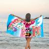 1pc Princess Strawberry Beach Towel with Custom Name, Beach and Seaside Swimming Pool Equipment, Fashion Pattern, Rectangular, Travel Essential