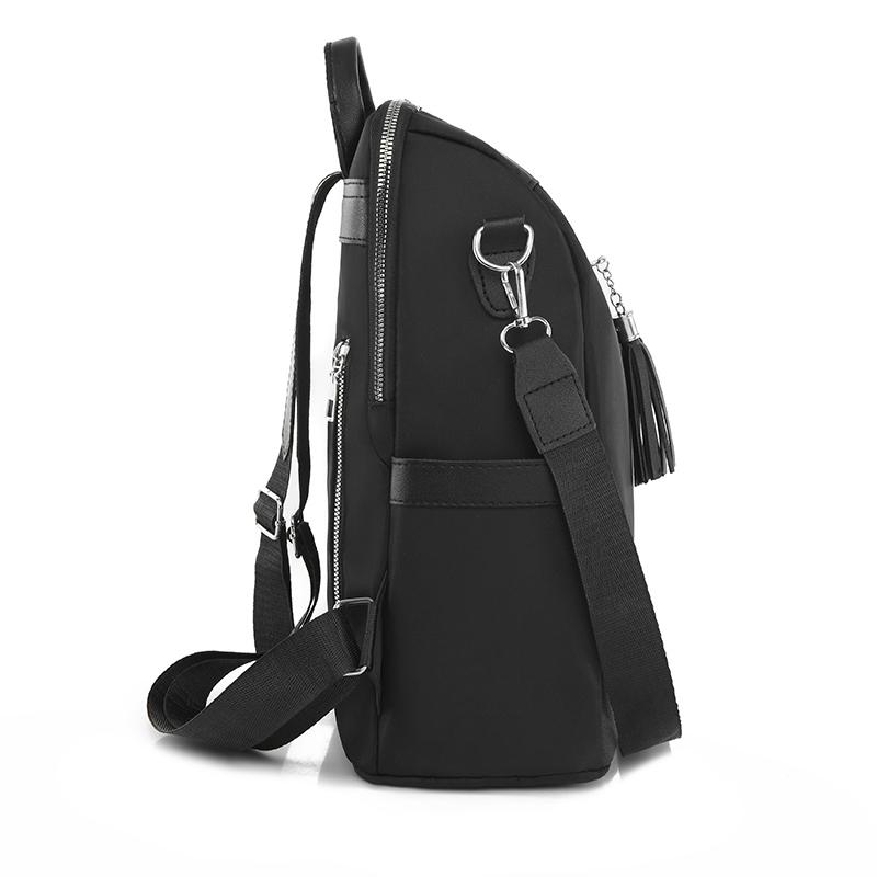 Ny Stor Kapacitet Enkel Stil Casual Mochila Resa Kvinnor Design Tofs Ryggsäck Vattentätt Tyg Stor Dam Axelväska