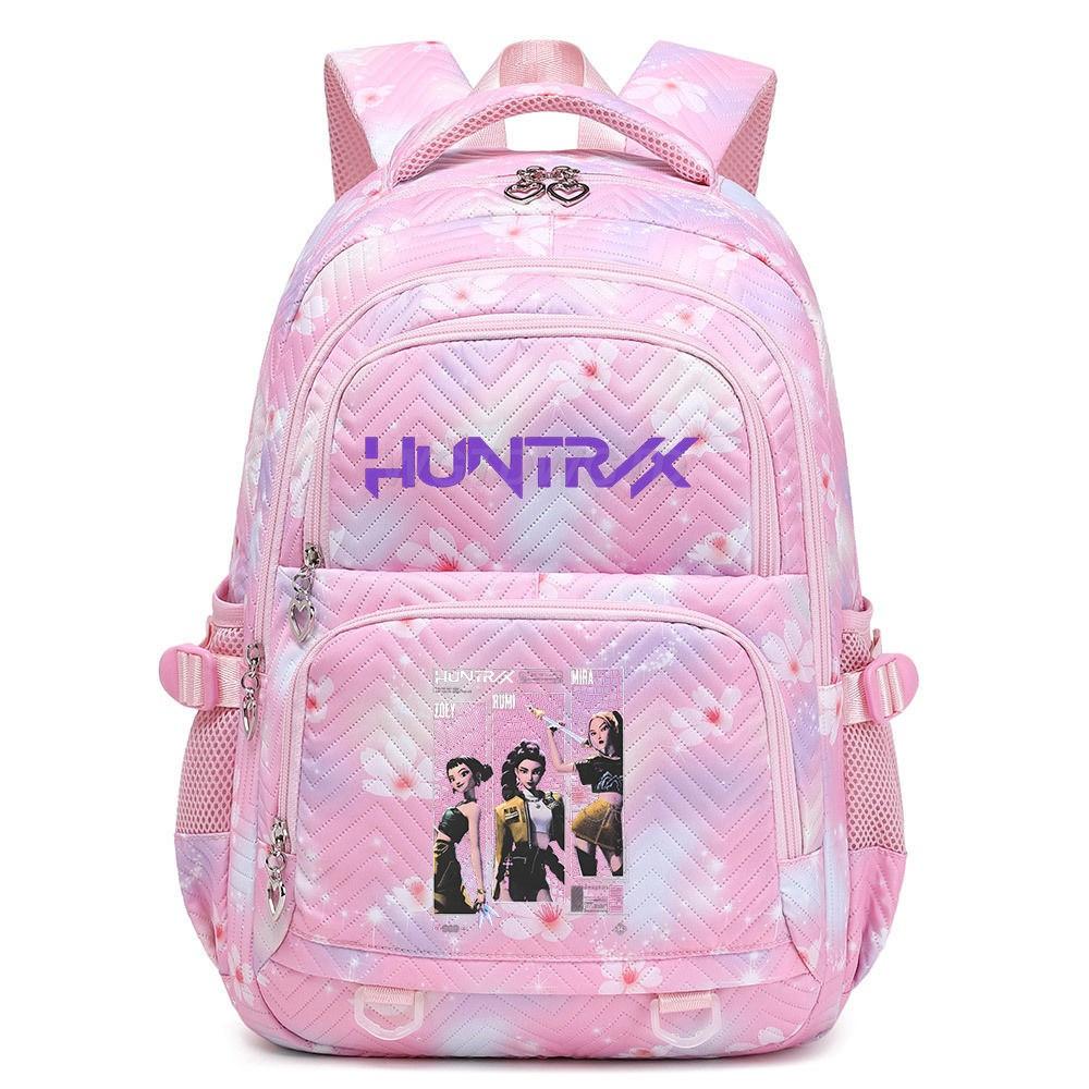 Kids Girls Kpop Hunters Rumi Zoey Printed Backpack Student School Waterproof Big Bag