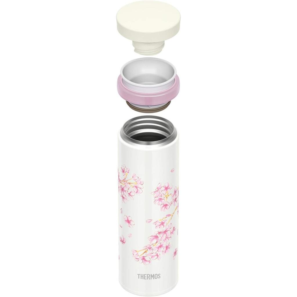 Thermos Water Made In Vacuum Insulated Portable Hanazakura HNZ Bottle, Japan, Mug, 500ml, (Pink) JNY-502