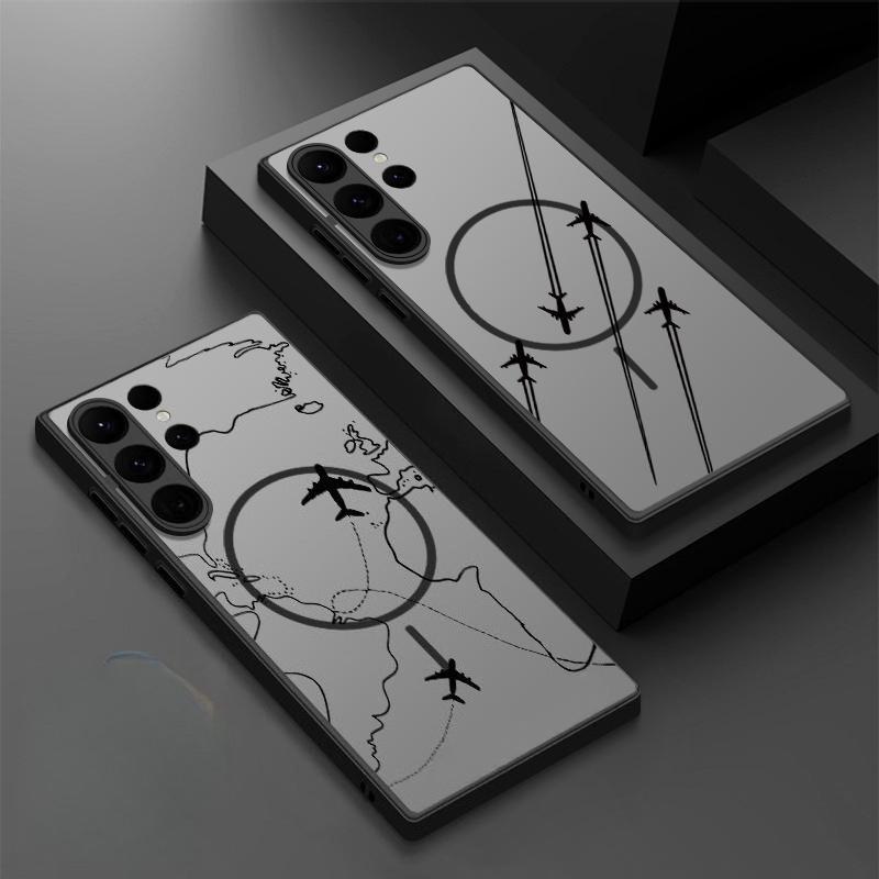 For Magsafe Airplane Astronaut Case for Samsung Galaxy S25 Ultra Capa S24 S26 Ultra S22 S23 Plus S21 FE S25 Edge Cover