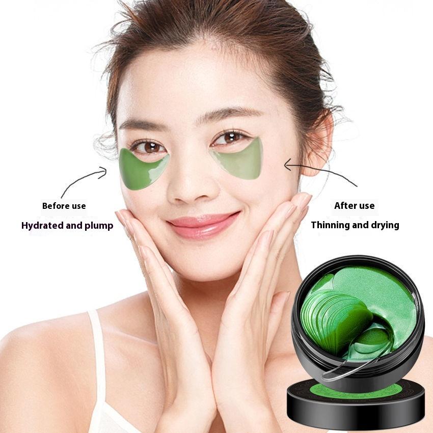 60 Stück feuchtigkeitsspendende grüne Augenmaske zur Feuchtigkeitsversorgung mit Algen