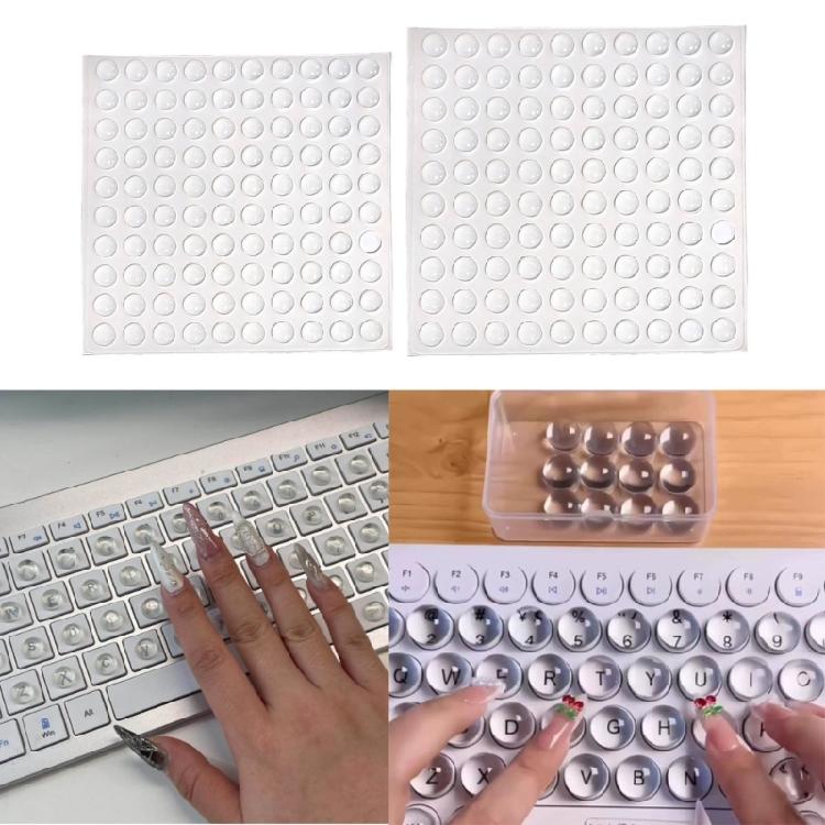 1 Blatt 100-Tasten Silikon Tastatur Nagel Schutz Tastenkappen Höhenvergrößerer Verhindert Abnutzung der Tasten Beim Tippen
