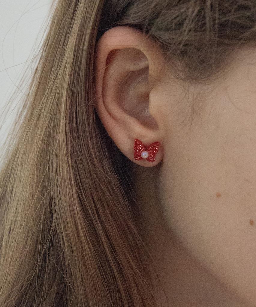 Merrymotive Shining Pearly Butterfly Earring (7Color)
